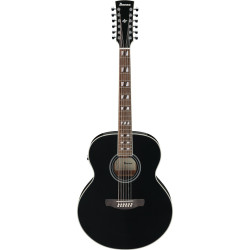 Ibanez AJ7012M1E Black High Gloss Acoustic Guitar