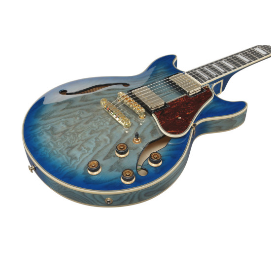 Ibanez AM93QA Jet Blue Burst Electric Guitar