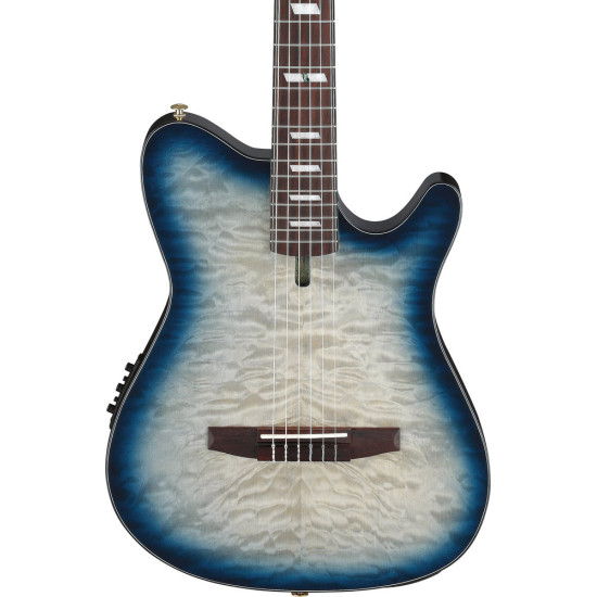 Ibanez FRH20QMN Cosmic Blue Starburst Low Gloss Nylon String Guitar