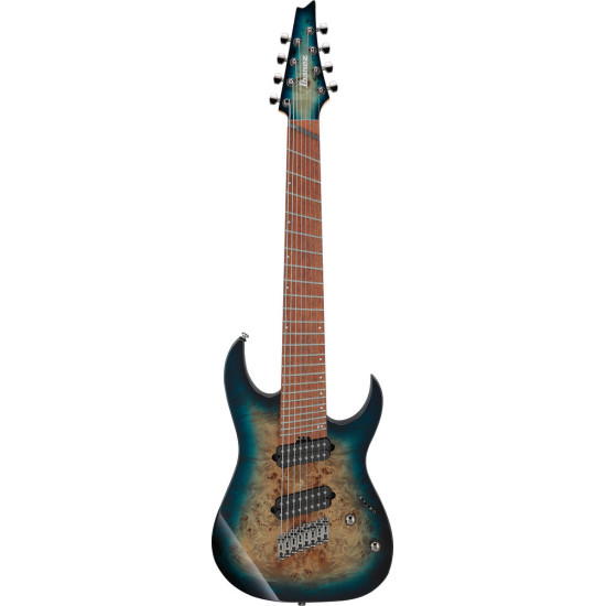 Ibanez RGMS8PB Cosmic Blue Starburst 8 String Electric Guitar