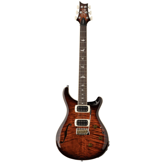 PRS 114300::OB: SE CU24 Semi Hollow Piezo: Orange Tiger Smokeburst
