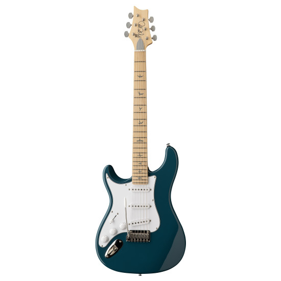 PRS SE Silver Sky Lefty: Maple FB, Nylon Blue