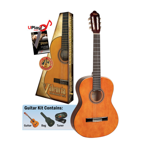 Valencia VC104K Classical Guitar Package