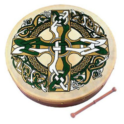 Waltons 18" Gaelic Cross Print Bodhran   