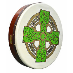 Waltons 18" Cloghan Cross Print Bodhran 