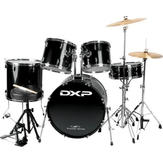 DXP Pioneer Series 5-Piece Drum Kit + Stool + Sticks + Cymbals DXP Pioneer Series 5-Piece Drum Kit + Stool + Sticks + Cymbals