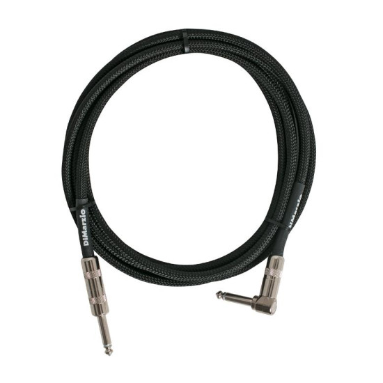 Dimarzio EP10B 10-Foot Pro Straight To Right Angle Guitar Cable Dimarzio EP10B 10-Foot Pro Straight To Right Angle Guitar Cable