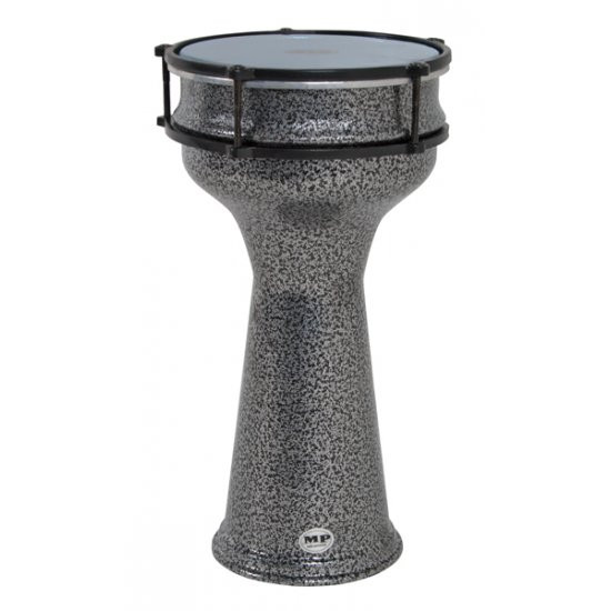 Mano Percussion 15" High Tunable Aluminium Darbuka with Black Pewter Mano Percussion 15" High Tunable Aluminium Darbuka with Black Pewter