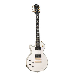 The Epiphone Matt Heafy Les Paul Custom In Case White Left-Handed