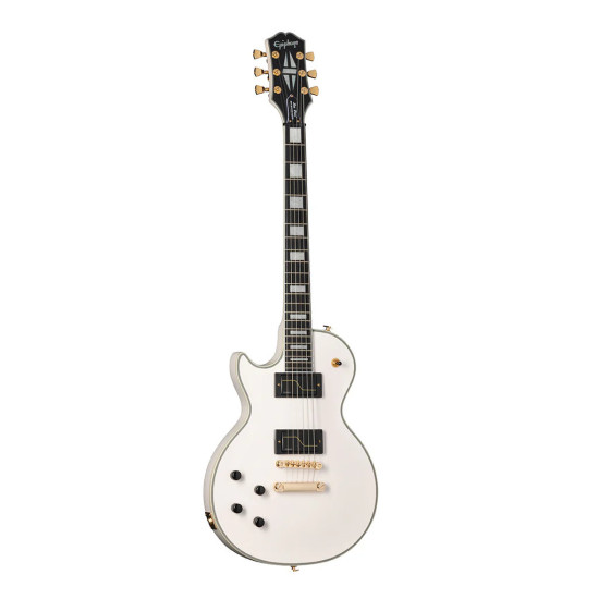The Epiphone Matt Heafy Les Paul Custom In Case White Left-Handed The Epiphone Matt Heafy Les Paul Custom In Case White Left-Handed