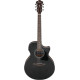 Ibanez AE140WKH Electro Acoustic Guitar Weathered Black Open Pore Top, Open Pore Natural Back and Sides