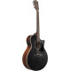 Ibanez AE140WKH Electro Acoustic Guitar Weathered Black Open Pore Top, Open Pore Natural Back and Sides