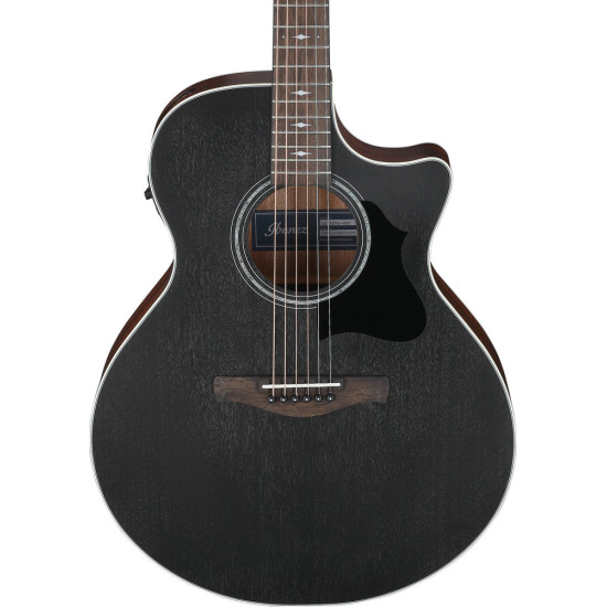 Ibanez AE140WKH Electro Acoustic Guitar Weathered Black Open Pore Top, Open Pore Natural Back and Sides