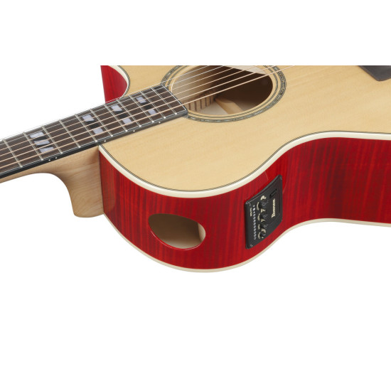 Ibanez AE170N Natural High Gloss top Transparent Red High Gloss back and sides Acoustic Guitar
