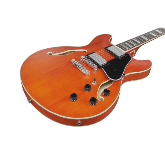 Ibanez AS73T Transparent Tangerine Flat Electric Guitar