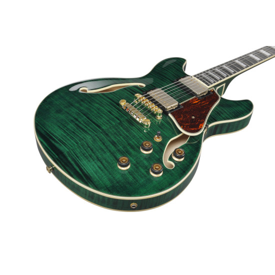 Ibanez AS93FM Transparent Moss Green Electric Guitar