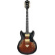 Ibanez AS93QMSP Dark Brown Sunburst Electric Guitar