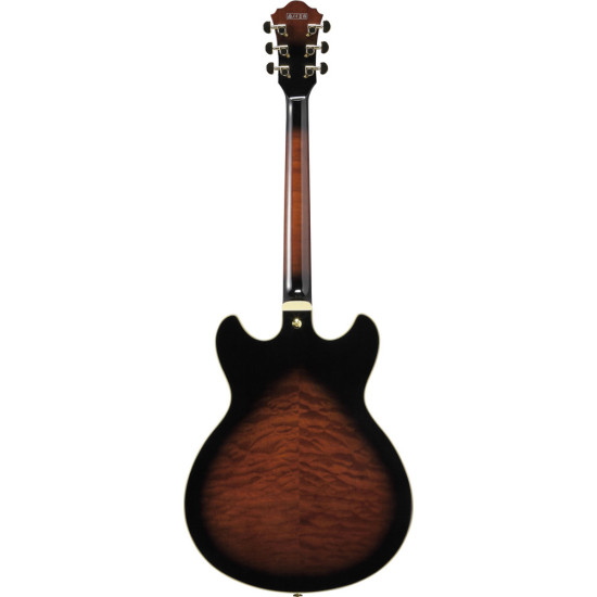 Ibanez AS93QMSP Dark Brown Sunburst Electric Guitar