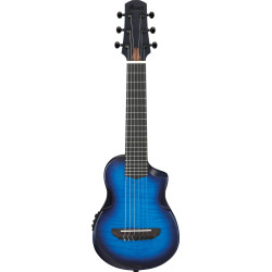Ibanez AUP10FMNE Transparent Blue Sunburst Open pore Ukulele with Bag