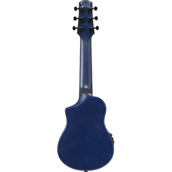 Ibanez AUP10FMNE Transparent Blue Sunburst Open pore Ukulele with Bag