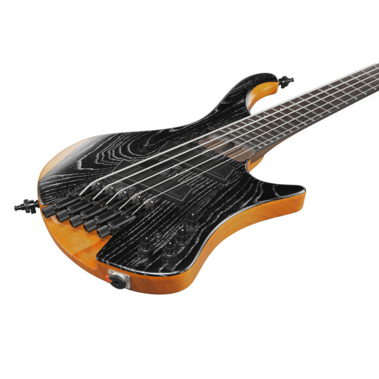 Ibanez EHB1135MS Silver Wave Black Low Gloss 5 String Electric Bass with Gig bag