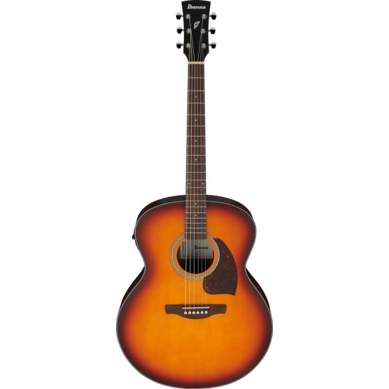 Ibanez PJ50E Open Pore Vintage Amber Sunburst Top, Open Pore Natural Back and Sides Acoustic Guitar 