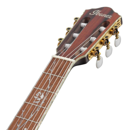 Ibanez TOD10NL Transparent Black Flat Tim Henson Nylon String Guitar Left Handed