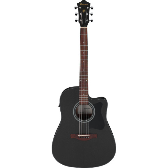 Ibanez V44CE Weathered Black Open Pore Acoustic Guitar 