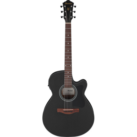 Ibanez VC44CE Weathered Black Open Pore Acoustic Guitar 