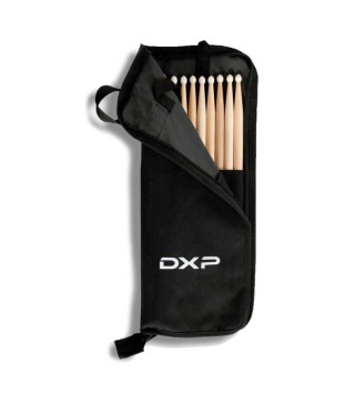 DXP TDK55AN Drum Stick Bag + 5 Pairs Of 5A Nylon Tipped Drum Sticks